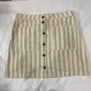 Old Navy Striped Button Up Skirt